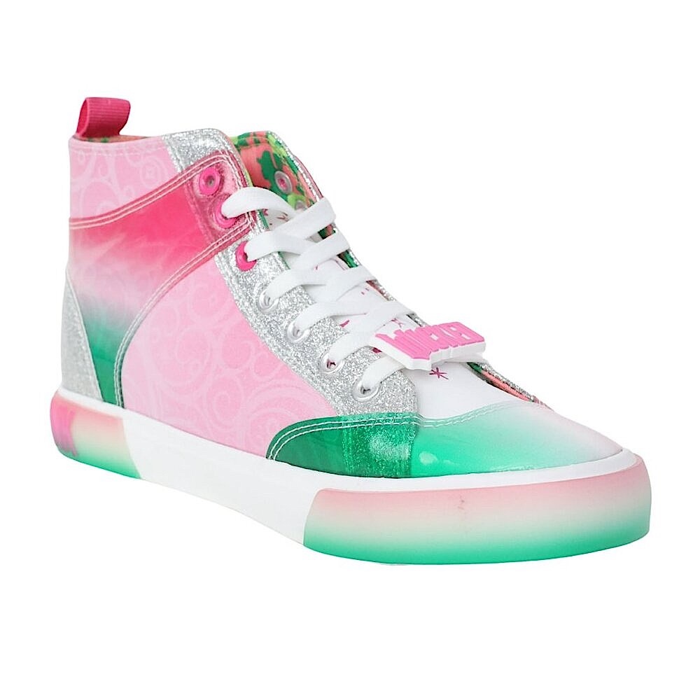 WICKED GLINDA ELPHABA Women's High Top Sneaker Shoes SIZE 8 Pink & Green NEW - Picture 9 of 16